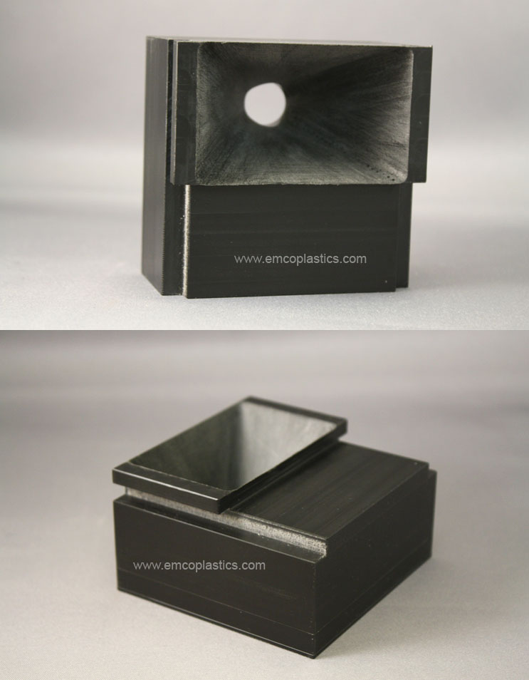 Black Delrin Chute Funnel